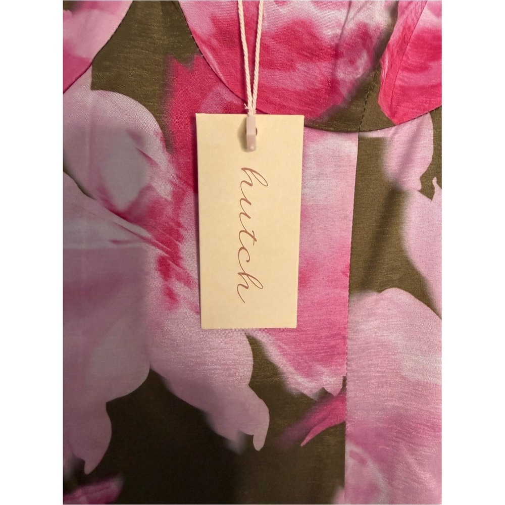 Hutch Jemma Floral Maxi Dress Pink Orchid Watercolor Print Sleeveless Sz 10 NWT - Picture 3 of 4